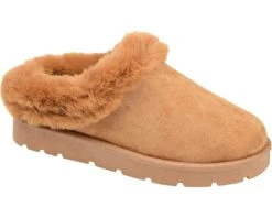Journee Collection Faux Fur Trim Whisp Slipper